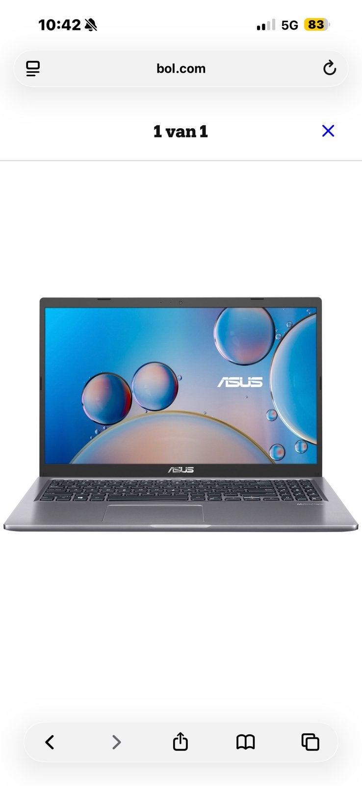 Laptop asus, Computers en Software, Chromebooks, Ophalen of Verzenden, Zo goed als nieuw, 256 GB of meer, 4 GB of minder