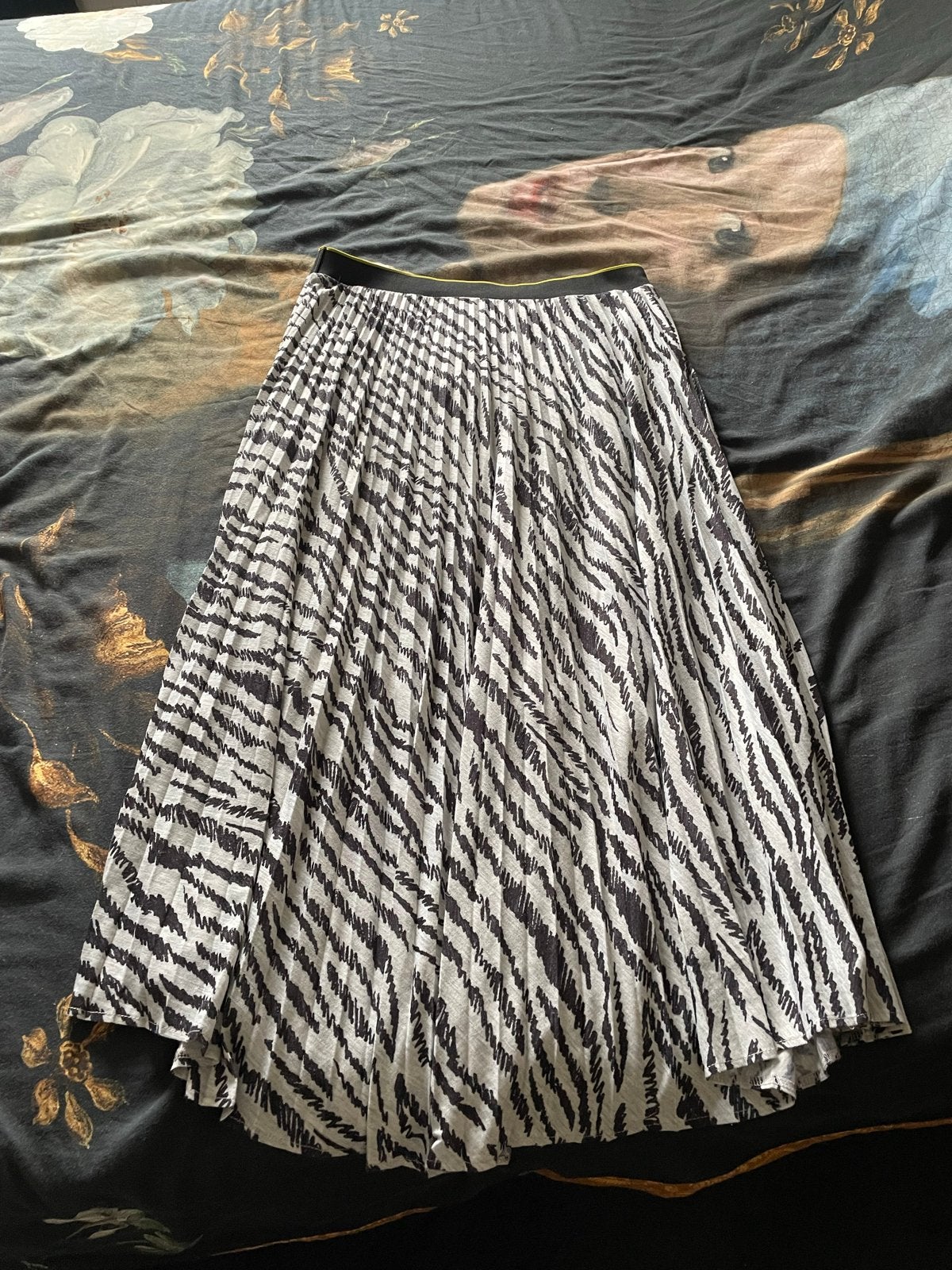 Anna Blue plooirok met zebraprint, Zwart, Maat 42/44 (L), Ophalen of Verzenden, Zo goed als nieuw