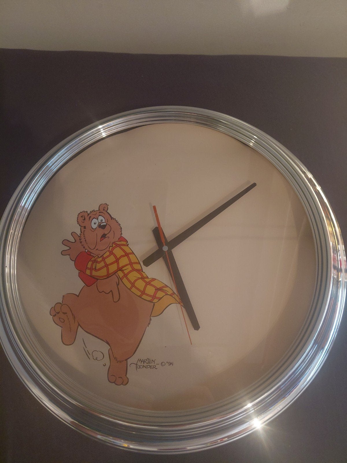 Vintage Marten Toonder Ollie B. Bommel Wandklok (1994), Ophalen of Verzenden, Zo goed als nieuw