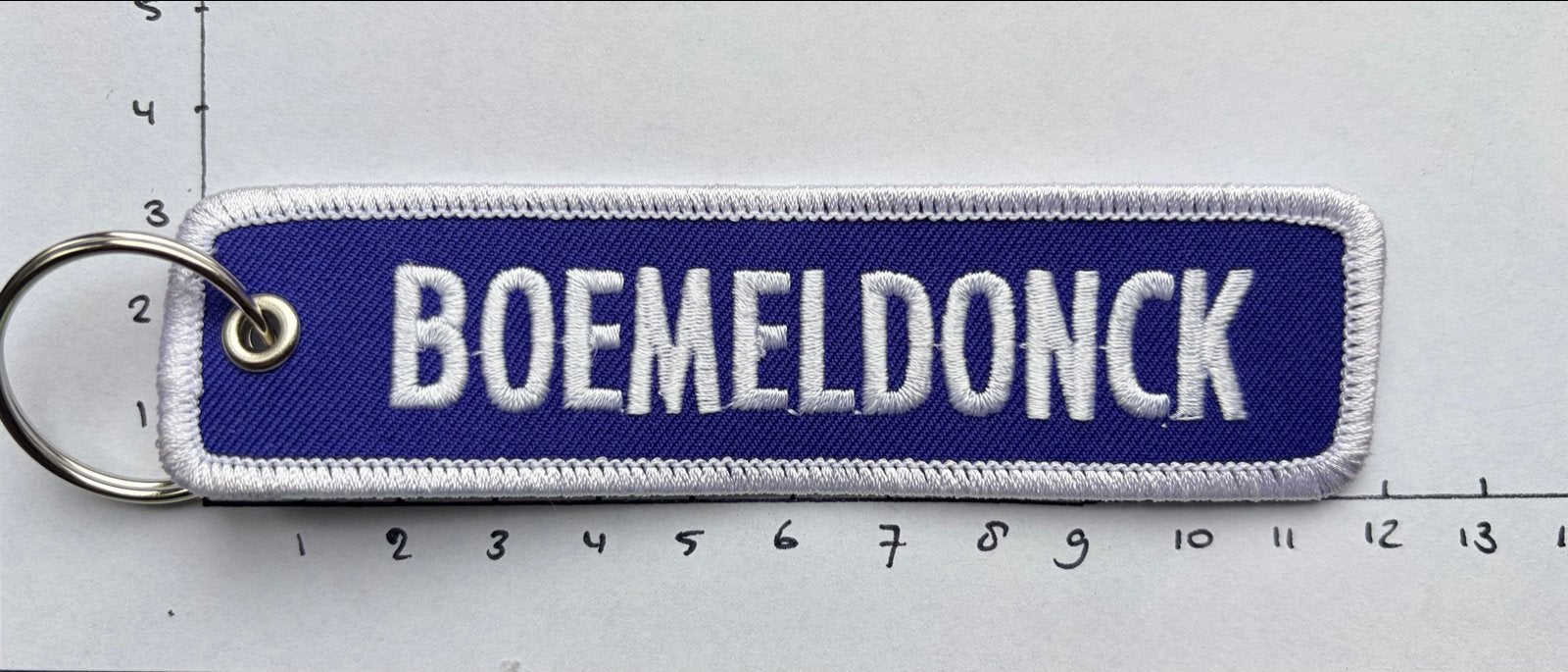 Geborduurde Sleutelhanger 'BOEMELDONCK', Ophalen of Verzenden, Nieuw, Stad of Land