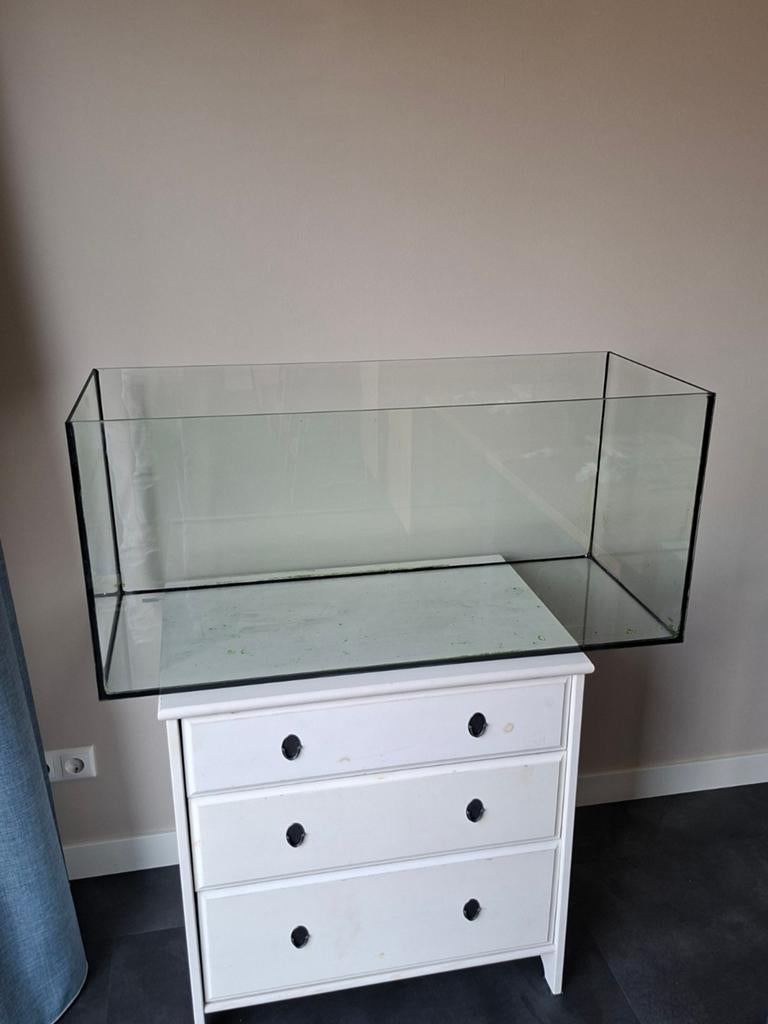 Grote glazen aquariumbak 100x40x45; kan bezorgen evt., Ophalen, Gebruikt, Eheim, Inclusief deksel