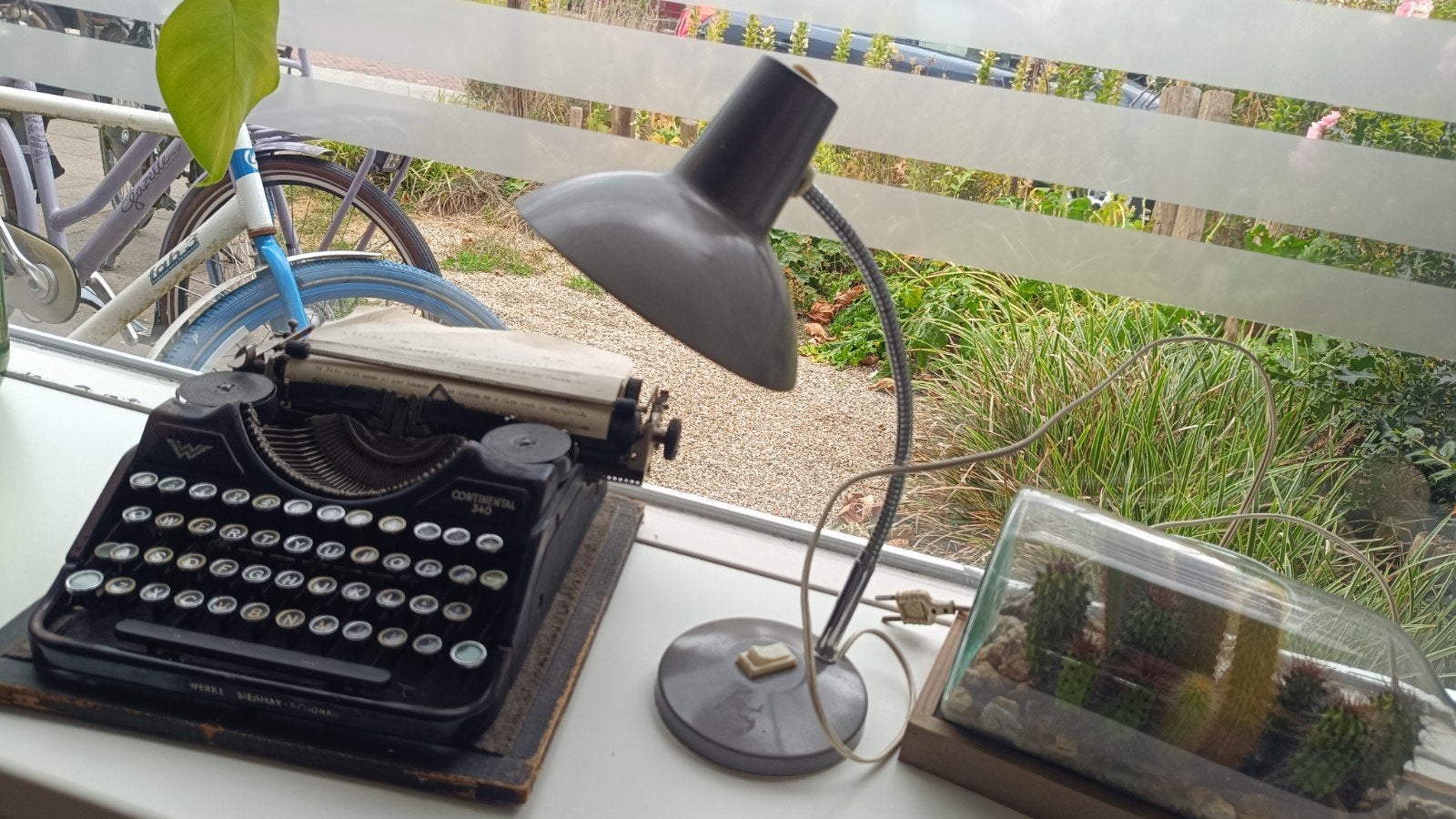 Vintage bureaulamp met flexibele arm, Ophalen of Verzenden