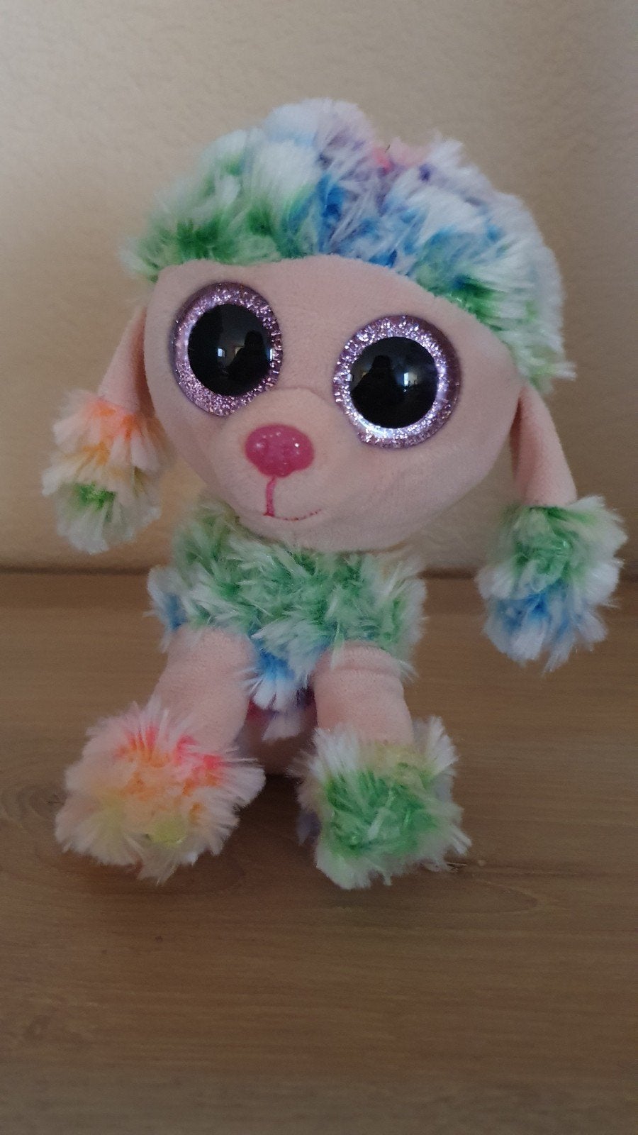Ty knuffel rainbow/ regenboog poedel., Ophalen of Verzenden, Zo goed als nieuw, Overige typen