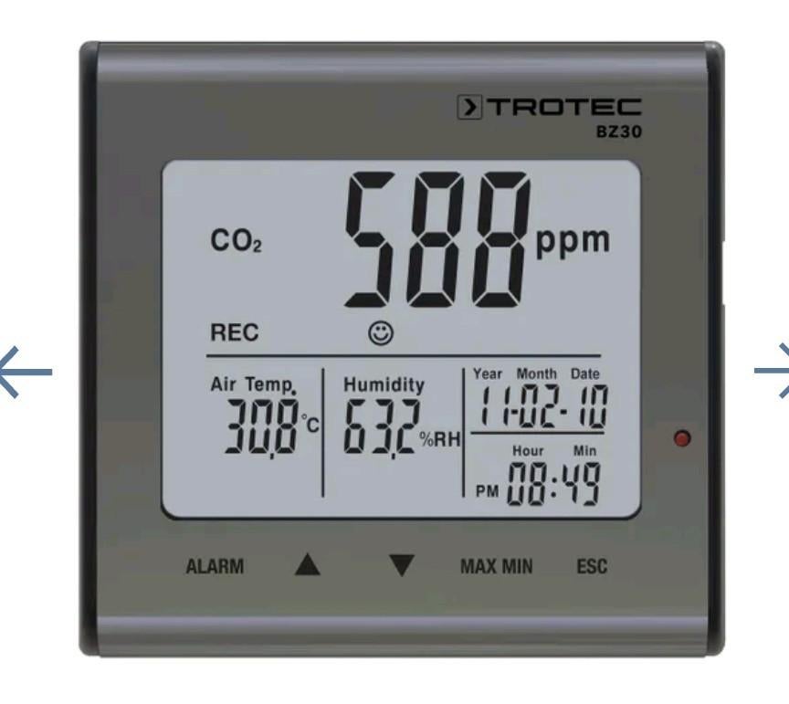 Trotec BZ30 Klimaatlogger - Temperatuur- en Vochtmeter, Ophalen of Verzenden, Gebruikt, Temperatuur