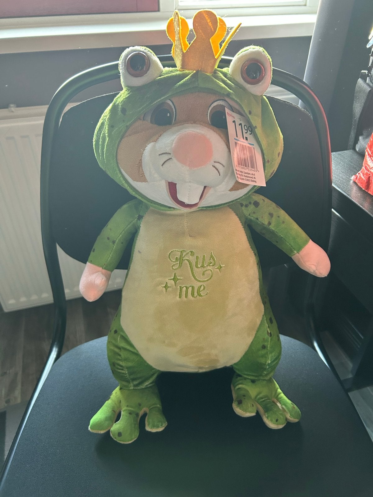 Efteling Kikker Knuffel - Kus me, Verzamelen, Ophalen of Verzenden, Nieuw