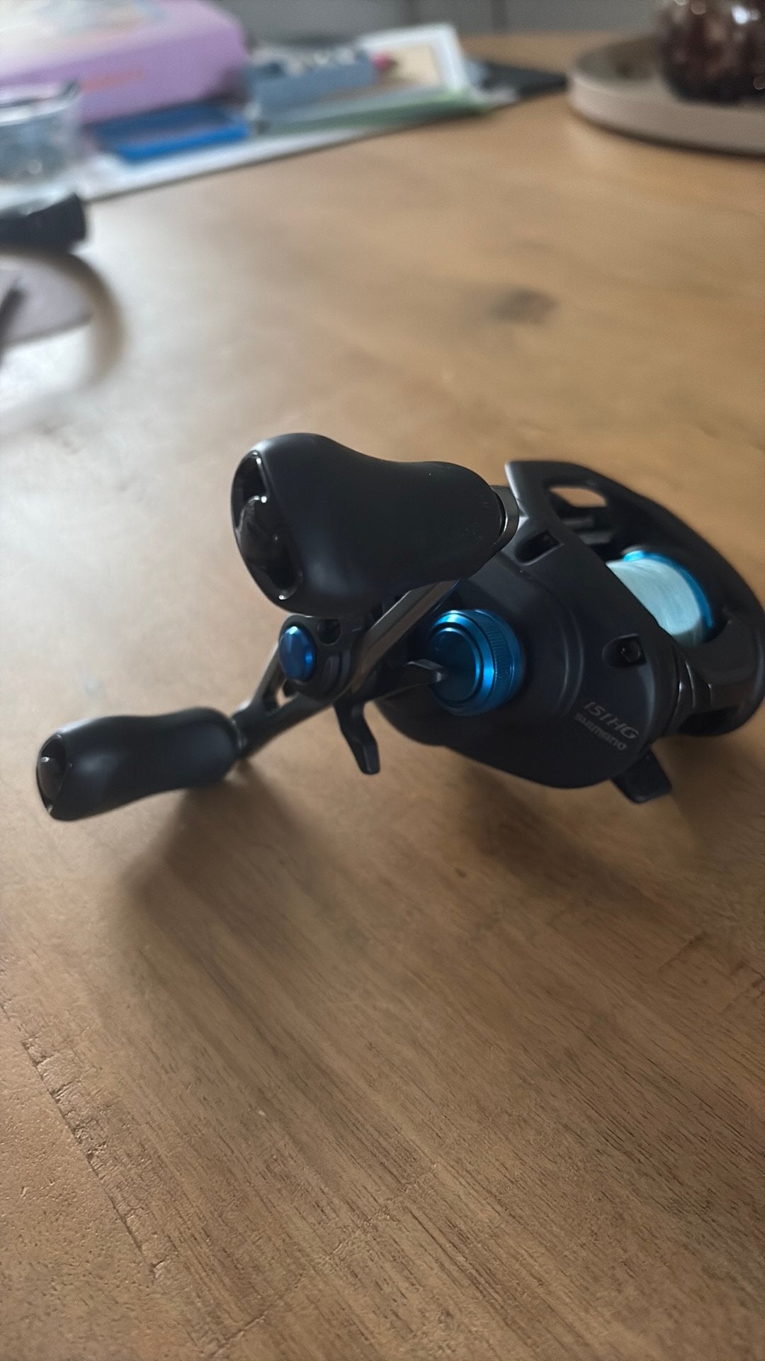 1x gebruikte shimano 151 hg reel, Ophalen of Verzenden, Zo goed als nieuw, Molen