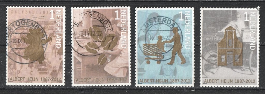 55 G serie Albert Heijn 2012, Verzenden, Na 1940, Gestempeld