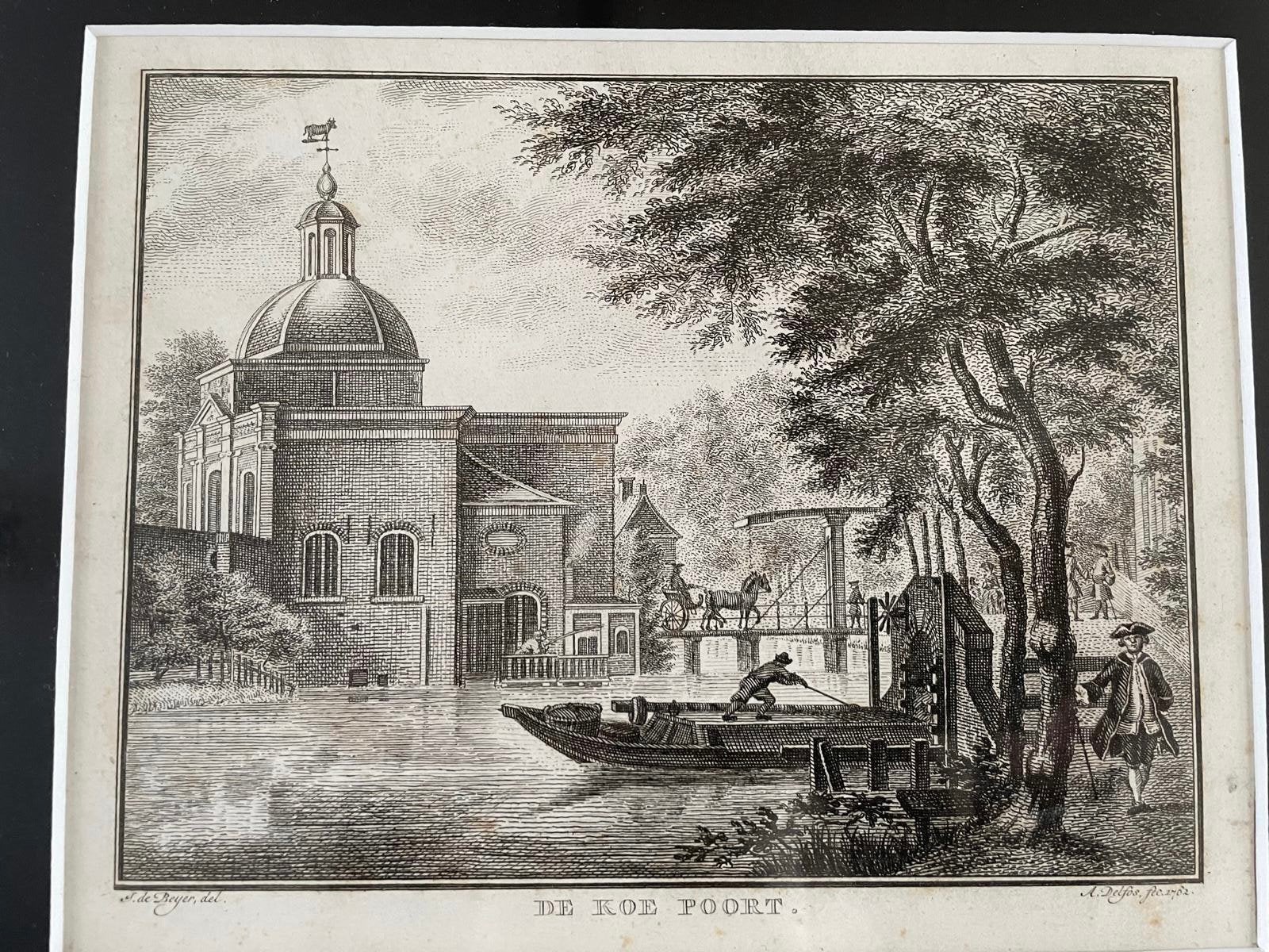 Kopergravure in lijst uit 1762 van Leiden, Antiek en Kunst, Verzenden