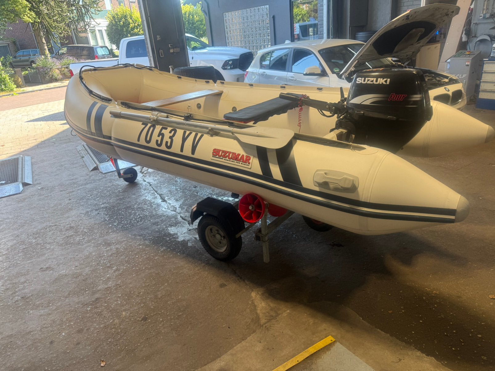 Suzumar MX 390 met Suzuki 15 PK 4-stroke, Ophalen, Aluminium, Gebruikt, 4 m