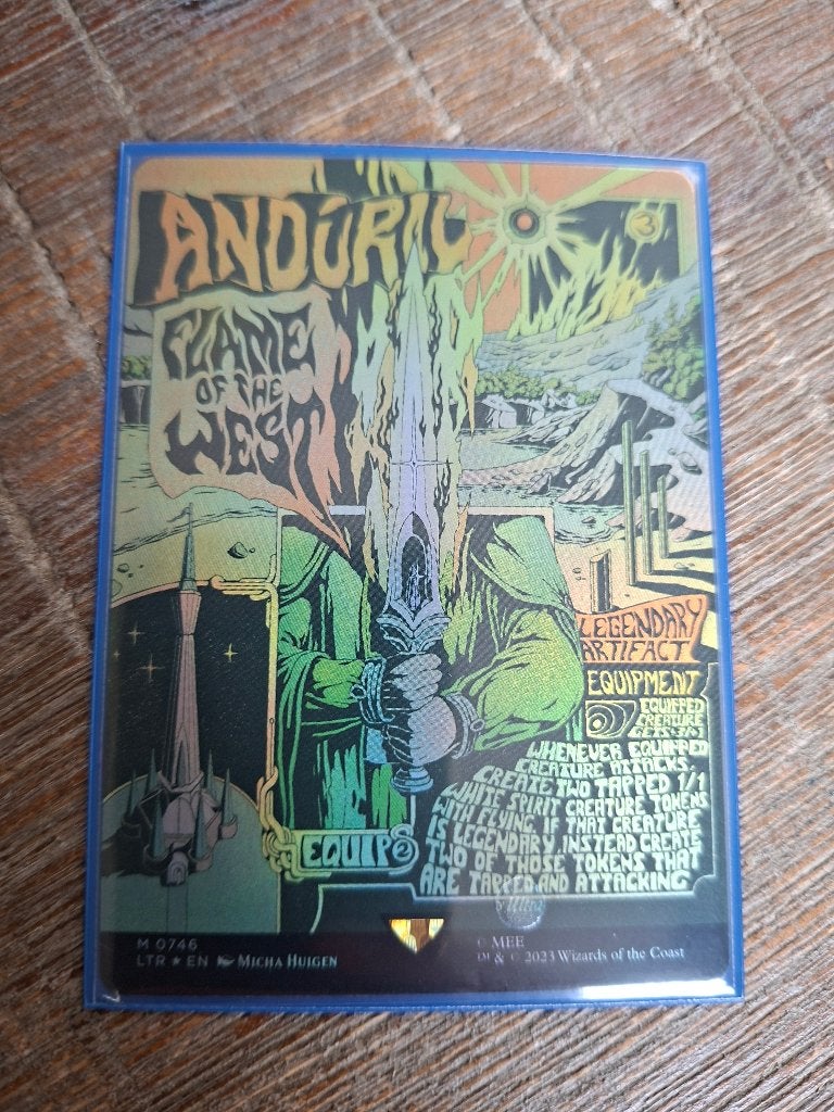 Mtg Anduril, flame of the west hollywood poster, Ophalen of Verzenden, Nieuw, Losse kaart, Foil