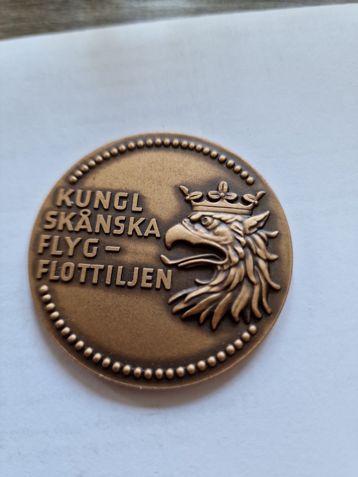 Zweedse Luchtmacht Penning - Kungl. Skånska Flygflottiljen, Ophalen of Verzenden, Brons, Buitenland