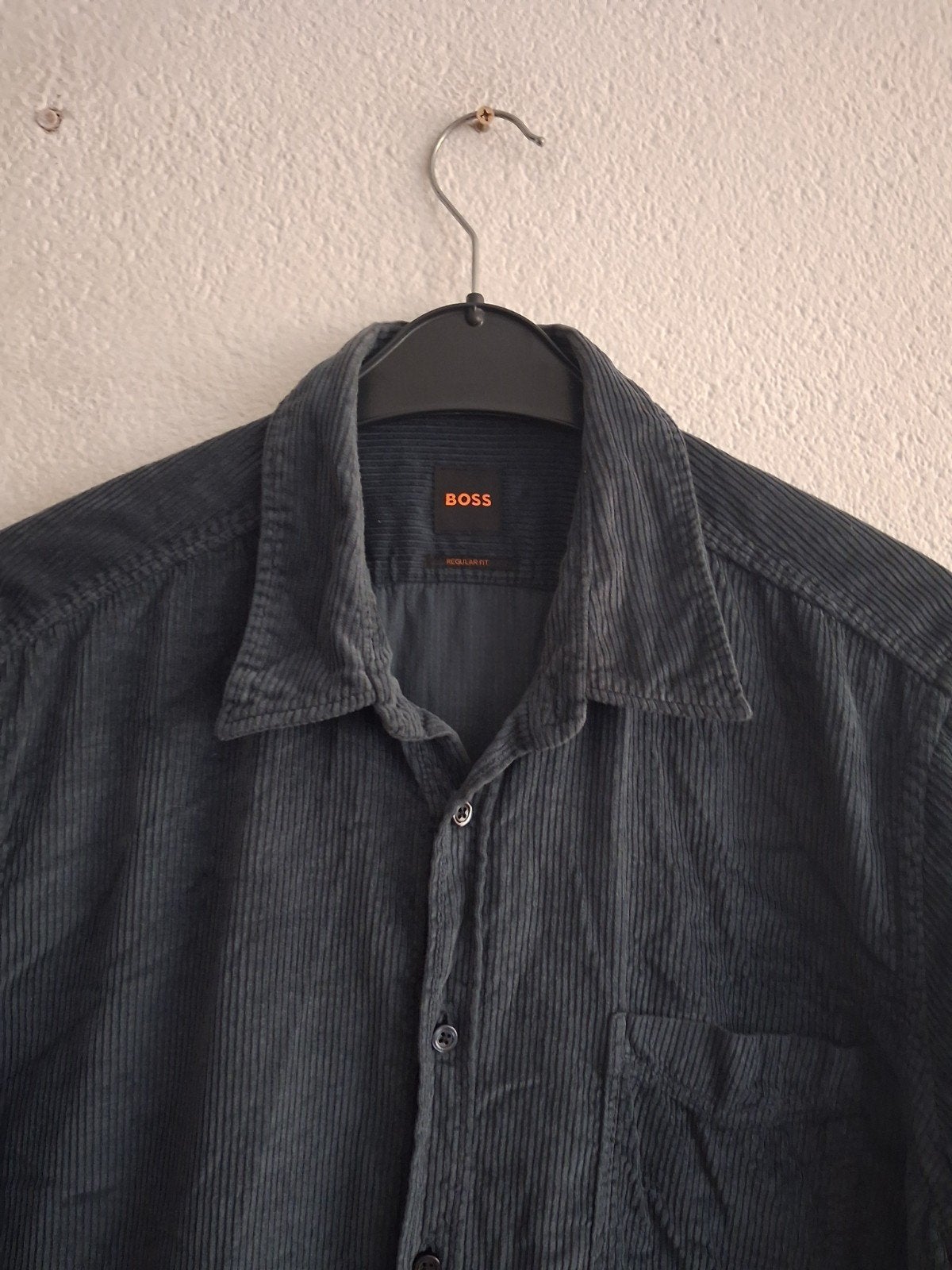 BOSS Corduroy Overhemd - Donkergrijs - Maat XL, BOSS, Ophalen of Verzenden, Grijs, Gedragen