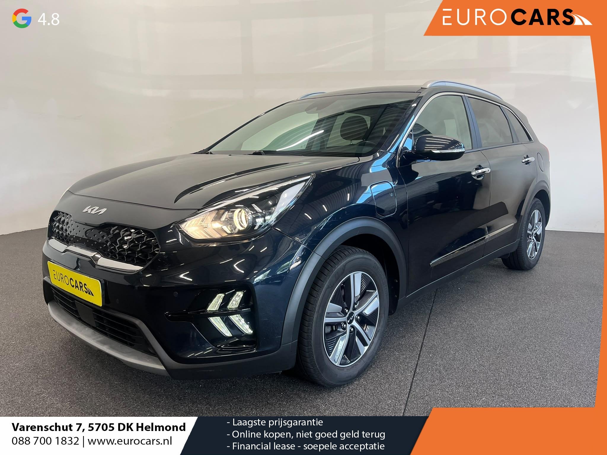 Kia Niro 1.6 GDi PHEV Pulse Schuifdak Navigatie Apple Carpla, Auto's, Kia, Stof, Gebruikt, Euro 6, Blauw