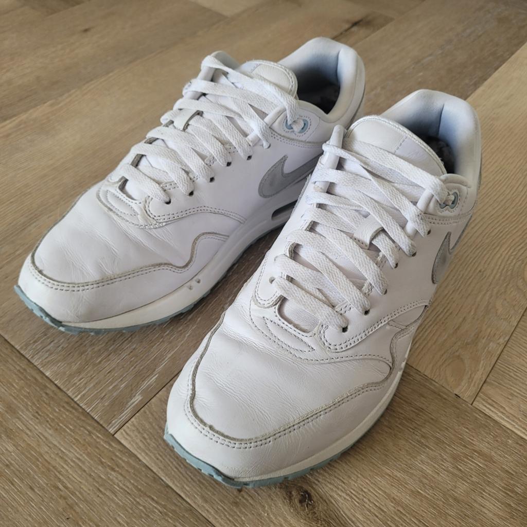 Ophalen - Custom Nike Air - wit Leder - maat 44,5, Ophalen, Wit, Nike, Sneakers of Gympen