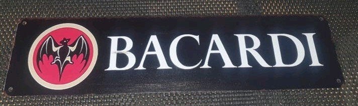 Wandbord Bacardi, Ophalen of Verzenden, Gebruikt, Reclamebord