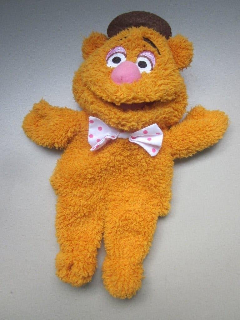 The Muppets Albert Heijn bruin pluche handpop Gonzo beer, Oranje, Disney, Albert Heijn, Beer