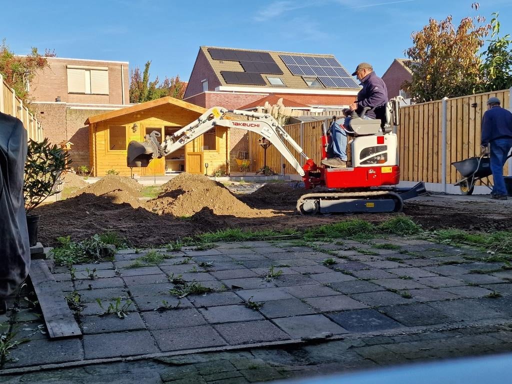 Minigraver met machinist, Ophalen, Nieuw