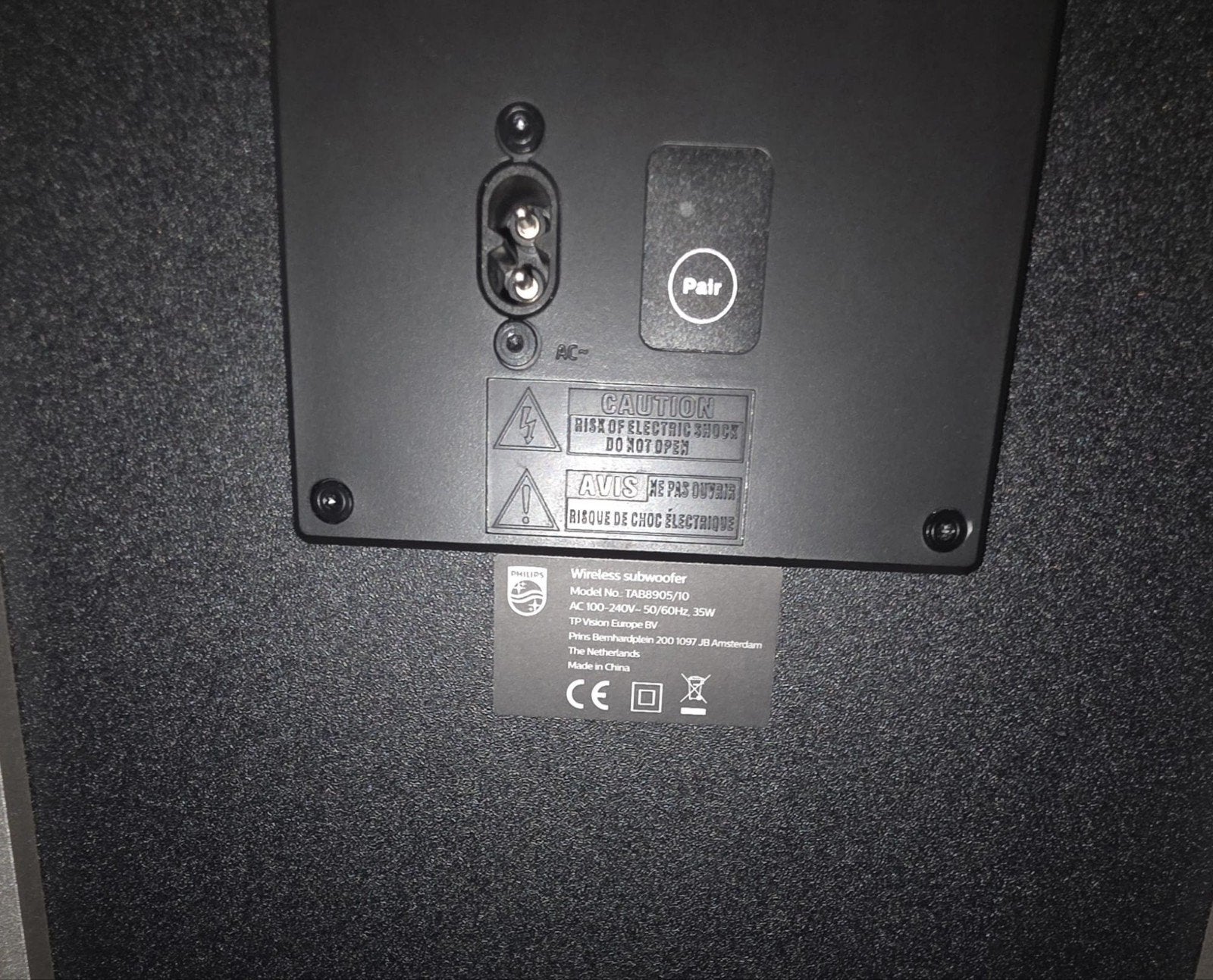 Philips TAB8905 draadloze subwoofer, Ophalen, Philips, Subwoofer, Zo goed als nieuw