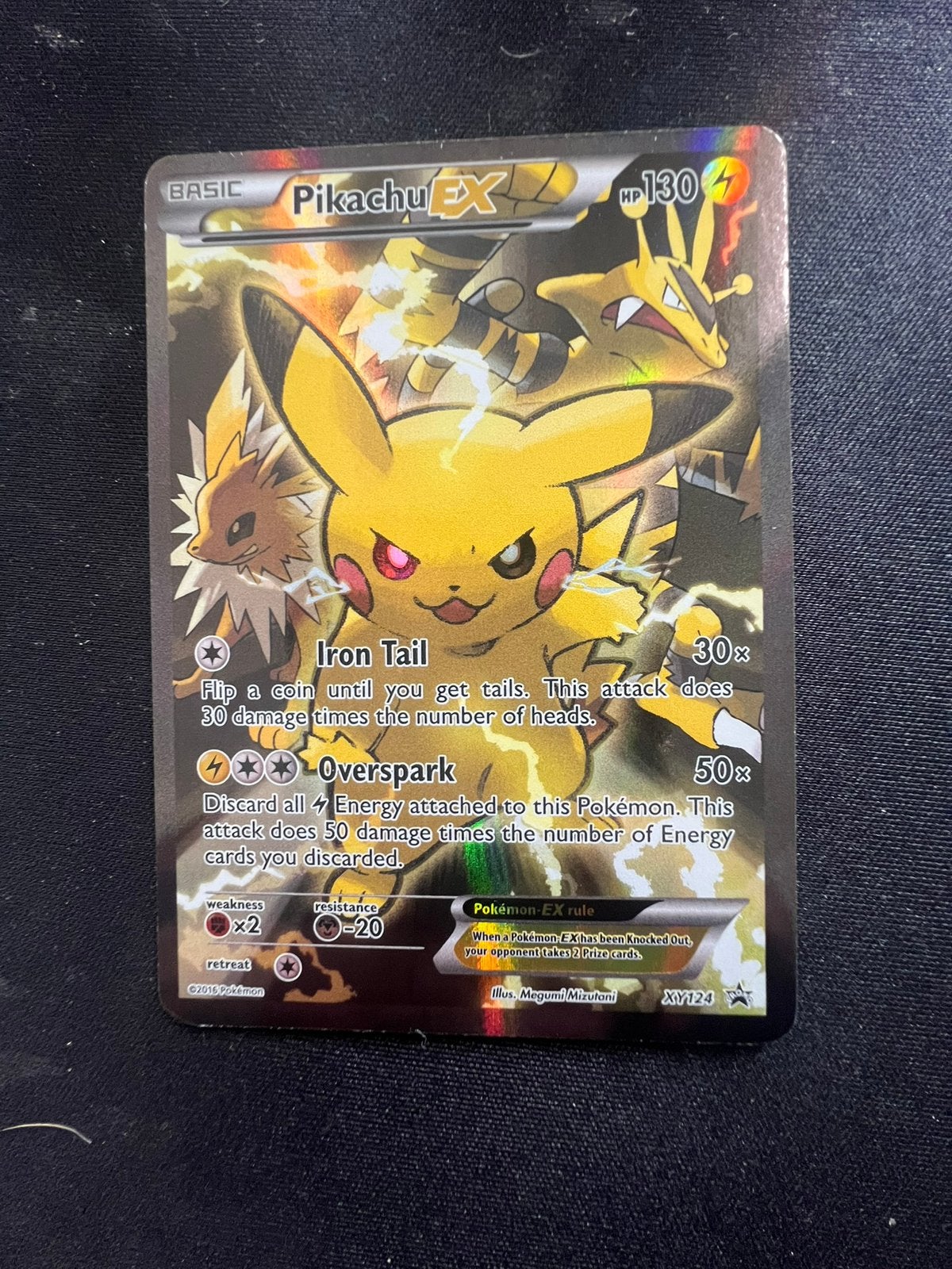 2x Pikachu EX XY124 - 1x Charizard EX XY121 Pokémon kaarten, Verzenden, Gebruikt, Meerdere kaarten, Foil