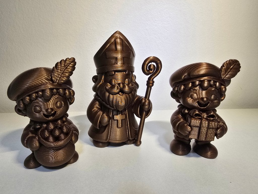 Sint en Piet 3d geprinte poppetjes (set van 3), Ophalen of Verzenden, Nieuw