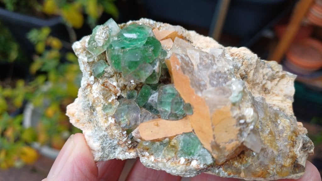 202616 Fluoriet UV gevoelig Calciet Namibië #verzameling, Ophalen of Verzenden, Mineraal