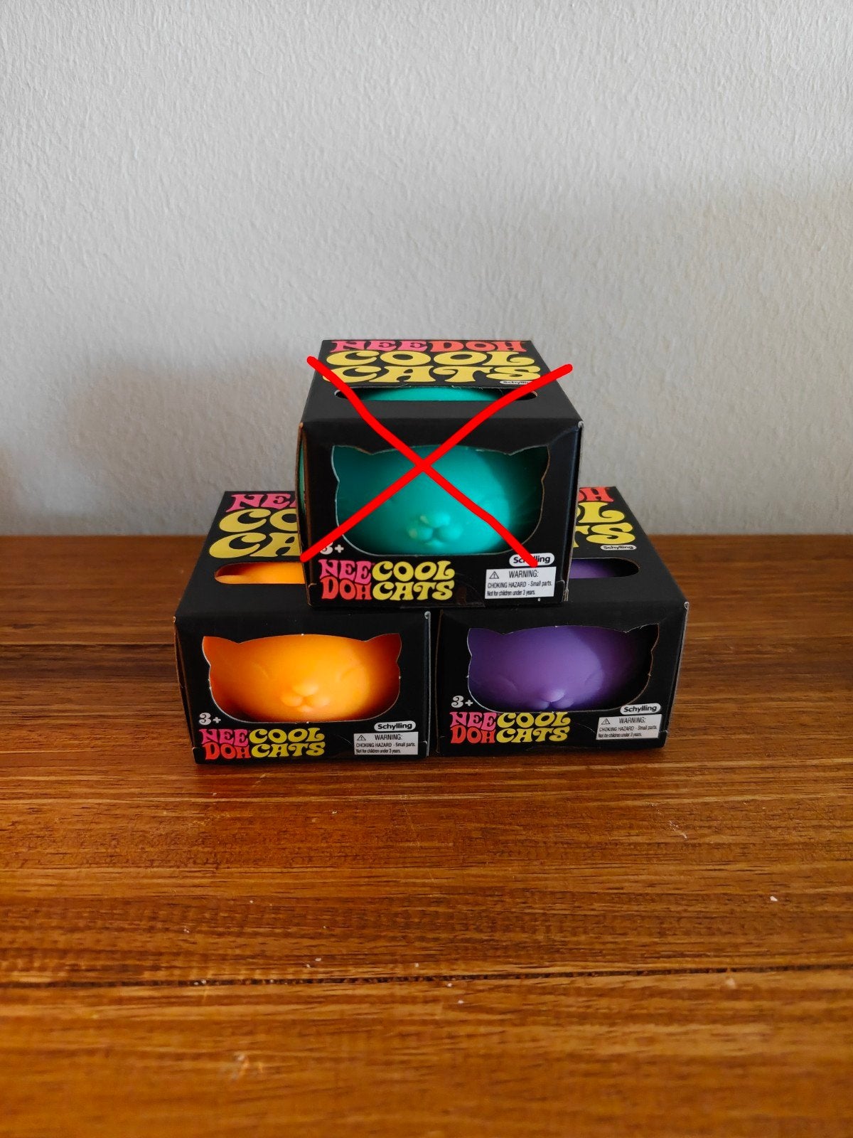 NeeDoh Cool Cats stressballen 2 stuks - Nieuw, Ophalen of Verzenden, Nieuw, Jongen of Meisje