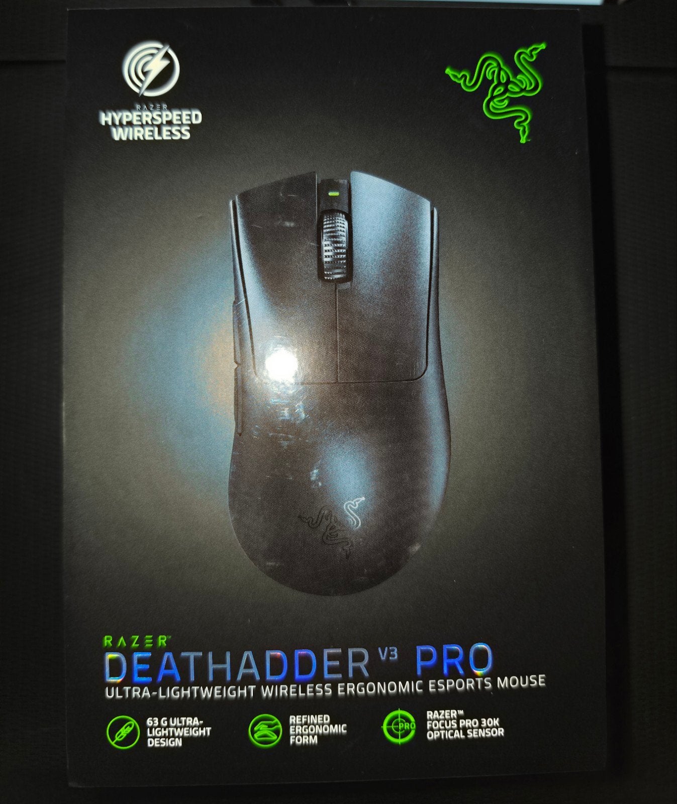 Razer DeathAdder V3 Pro - Draadloze Gaming Muis, Computers en Software, Muizen, Verzenden, Zo goed als nieuw, Gaming muis