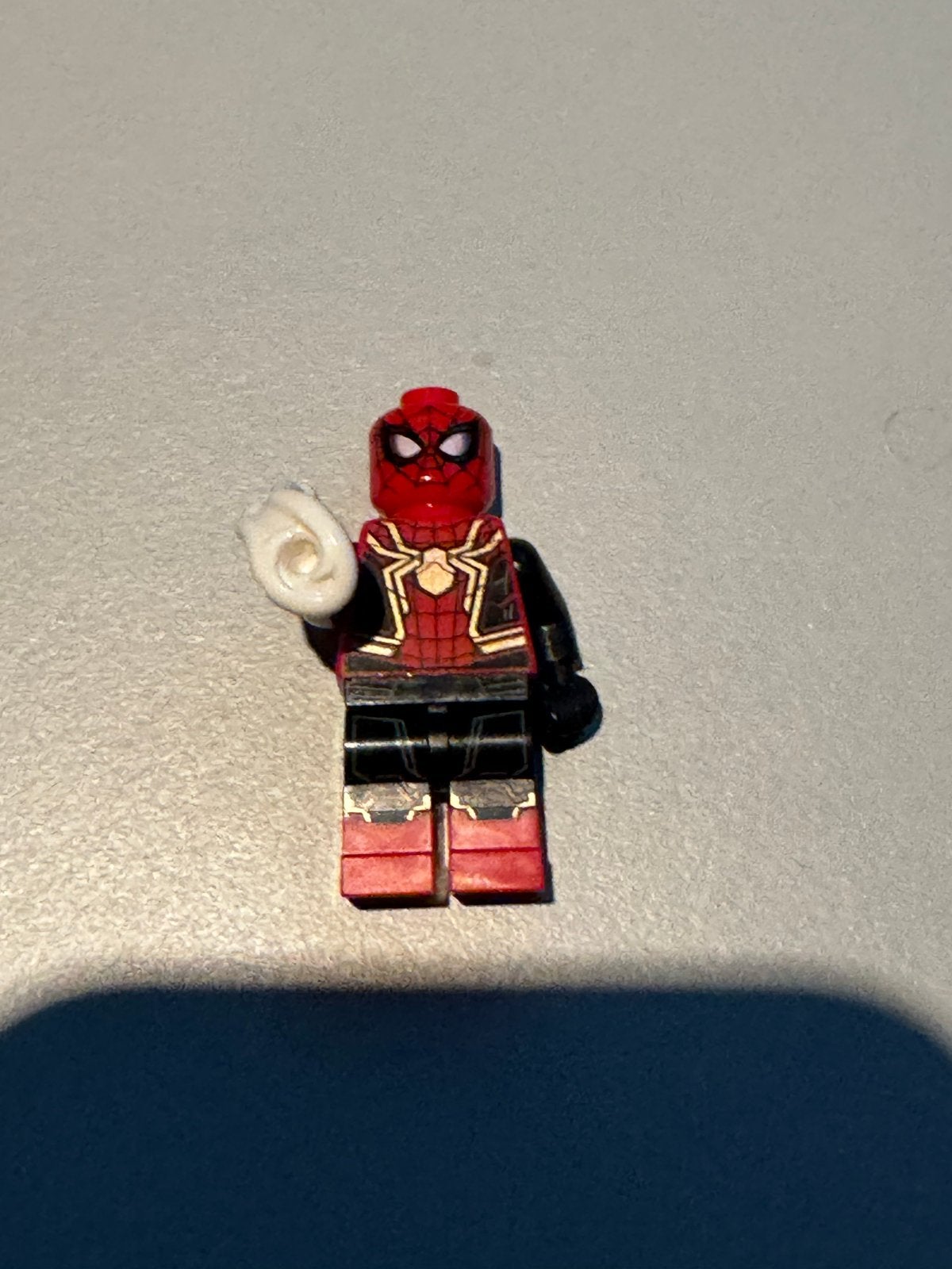 Lego Spider-Man minifiguur (Iron Spider), Ophalen of Verzenden, Zo goed als nieuw, Overige merken