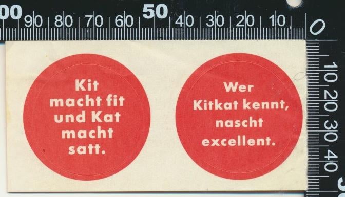 Sticker: Kitkat (1), Verzamelen, Stickers, Zo goed als nieuw, Bedrijf of Vereniging, Ophalen of Verzenden