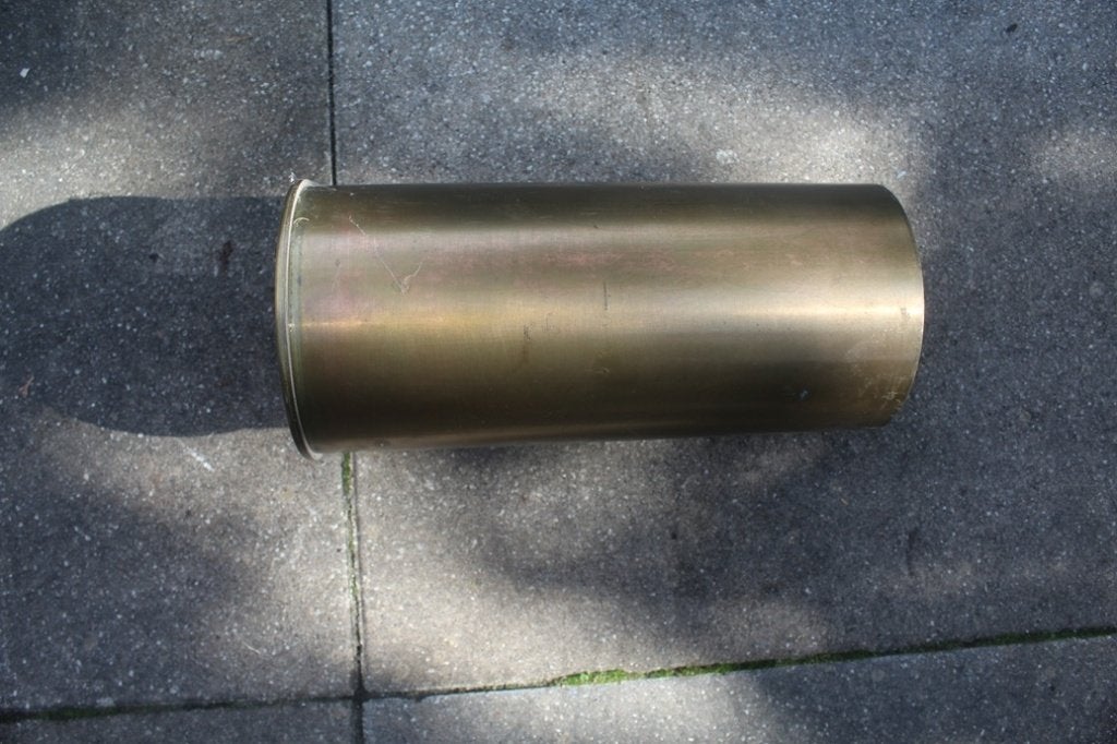 12,2cm Fins H38 messing  ! huls  1944 gedateerd, Verzamelen, Ophalen of Verzenden, Duitsland, Hulzen of Bodemvondsten