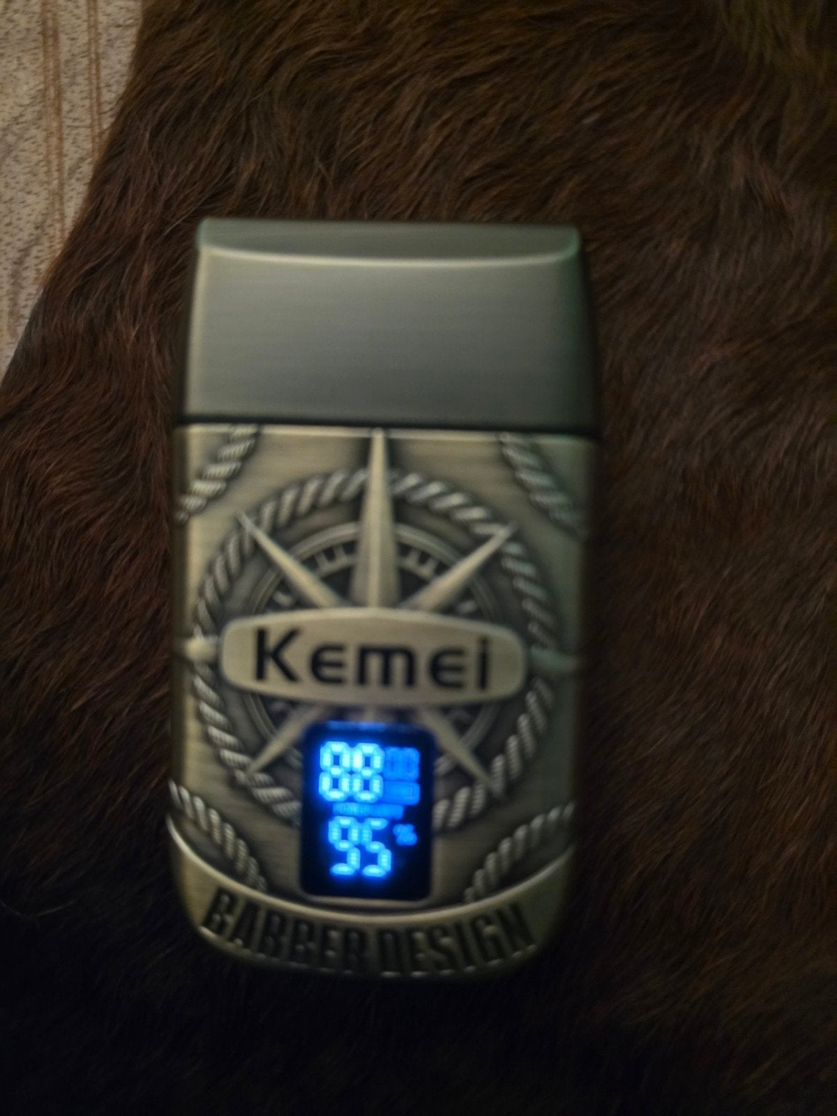 Kemei Barber Scheerapparaat met Doos en Accessoires, Ophalen of Verzenden, Nieuw, Gehele gezicht, Verzorging