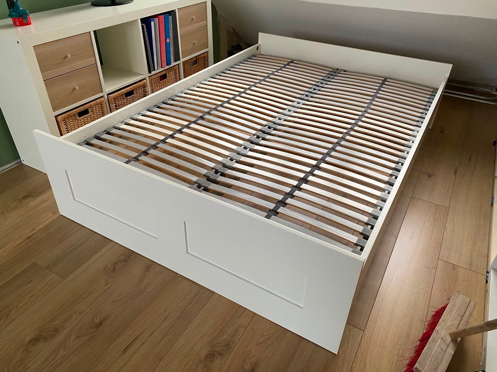 Ikea Brimnes bed 140x200cm, Ophalen, Wit, Tweepersoons, 140 cm