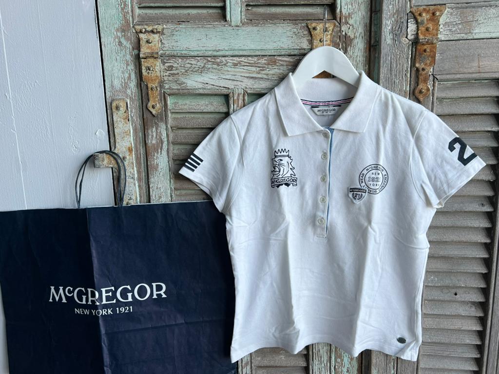 Prachtig McGREGOR poloshirt size 40, Maat 38/40 (M), McGregor, Wit, Ophalen of Verzenden