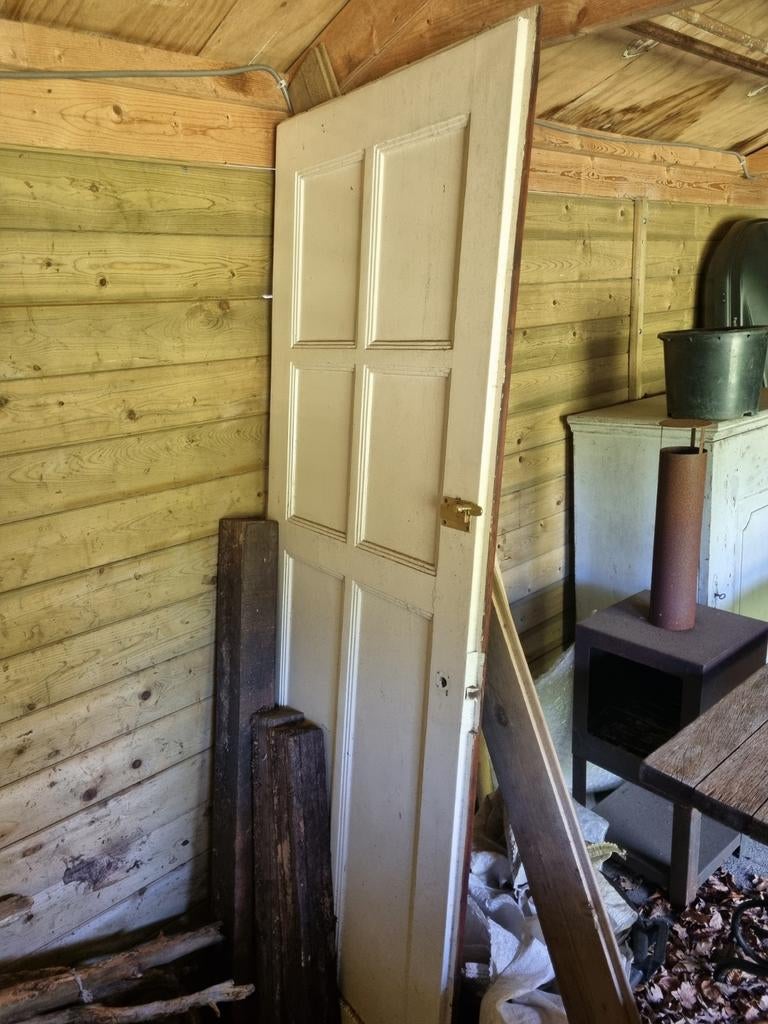 Jaren 30 - originele WC-deur, Doe-het-zelf en Verbouw, Deuren en Horren, Ophalen, Minder dan 80 cm, Binnendeur, 200 tot 215 cm