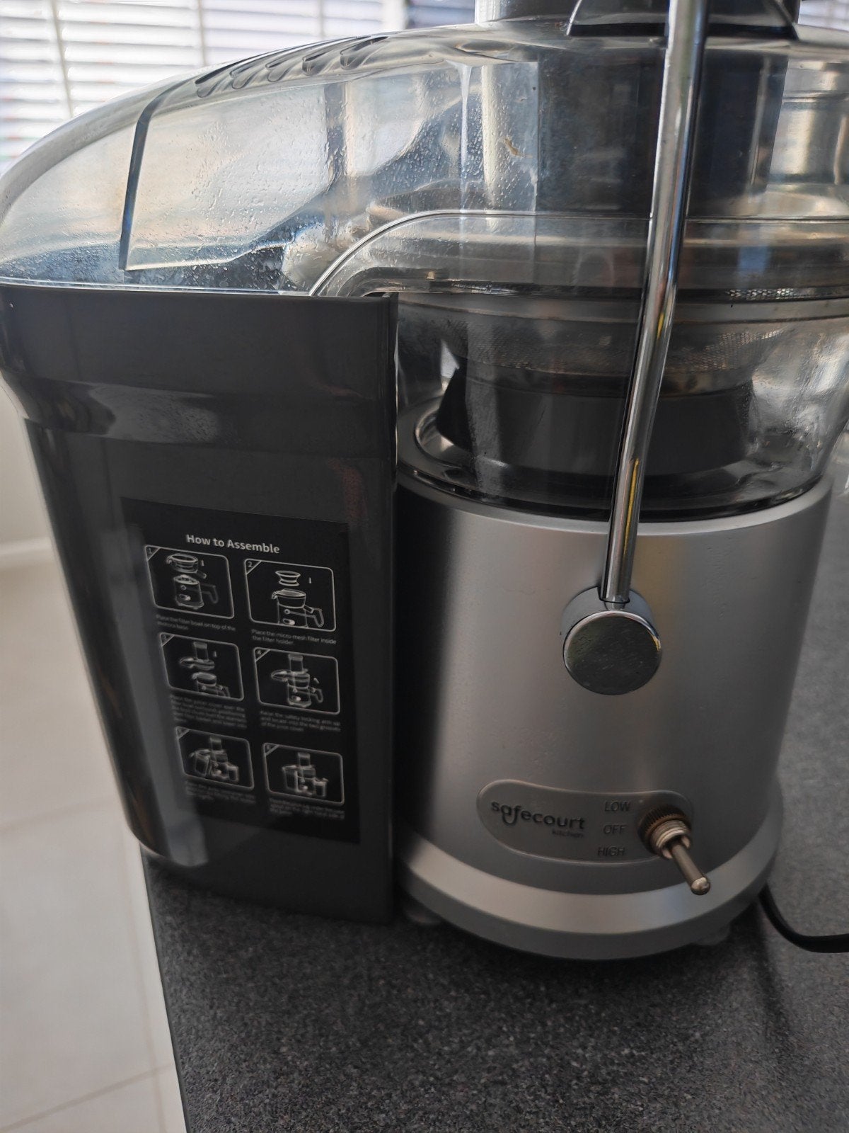 Safecourt Sapcentrifuge - Krachtige Juicer, Ophalen of Verzenden, Zo goed als nieuw, Elektrisch, Sapcentrifuge