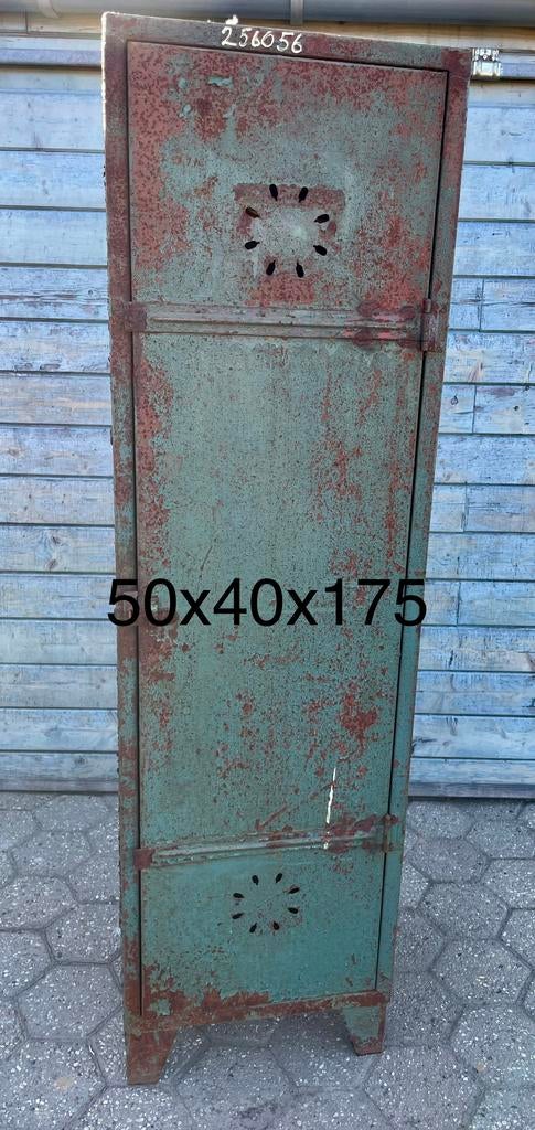 Antieke Vintage Locker met Belgisch Mijnverleden, Antiek en Kunst, Ophalen