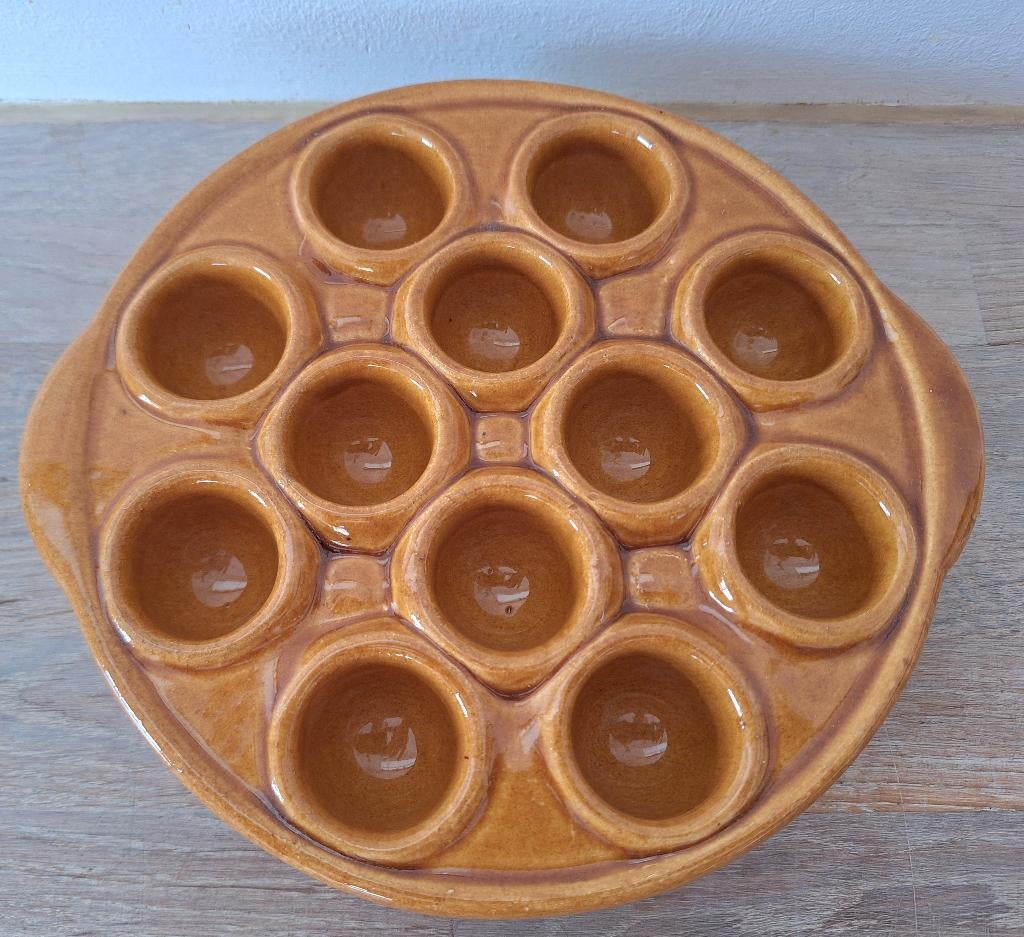 Vintage Escargot bord, ovenschaal, Ophalen of Verzenden