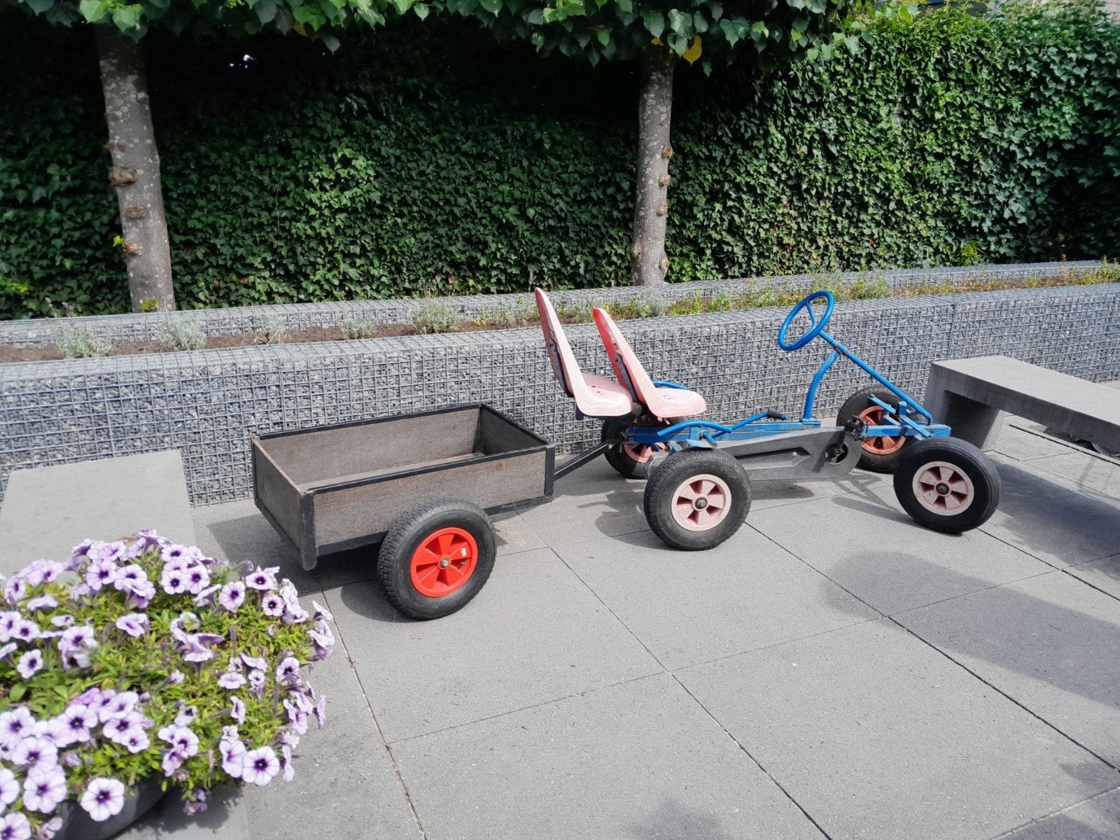 mammoet skelter duo zit berg aanhanger, Kinderen en Baby's, Speelgoed | Buiten | Skelters, Ophalen, Gebruikt, Mammoet, Duozit