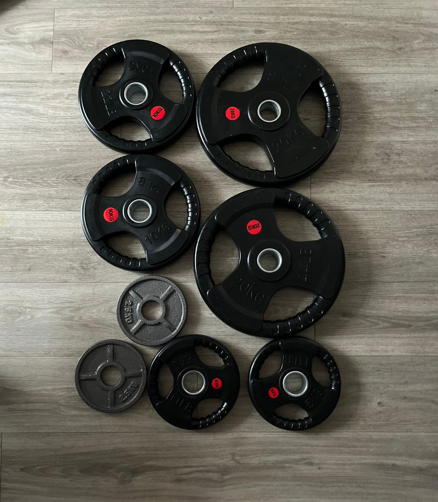 Kraken Halterschijven Set - 80kg (50mm gaten), Ophalen, Gebruikt, Armen