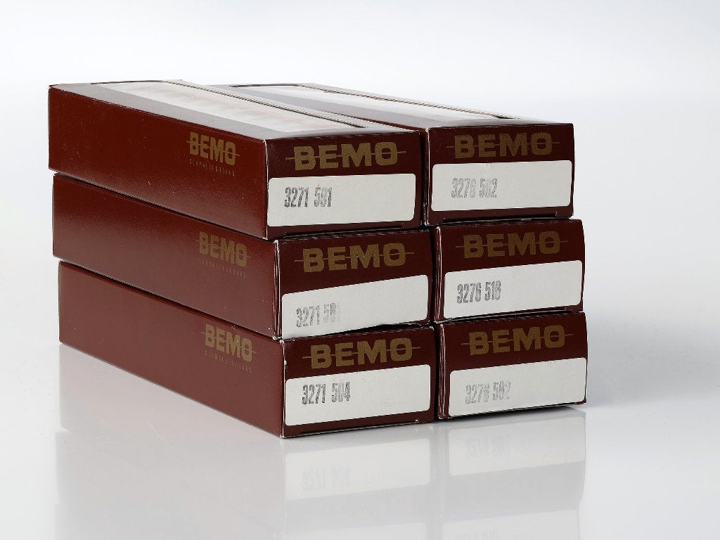 5x Bemo 4-Assig Personenrijtuigen, BVZ ‘Glacier Express’, Overige merken, Gelijkstroom, Ophalen of Verzenden, Analoog