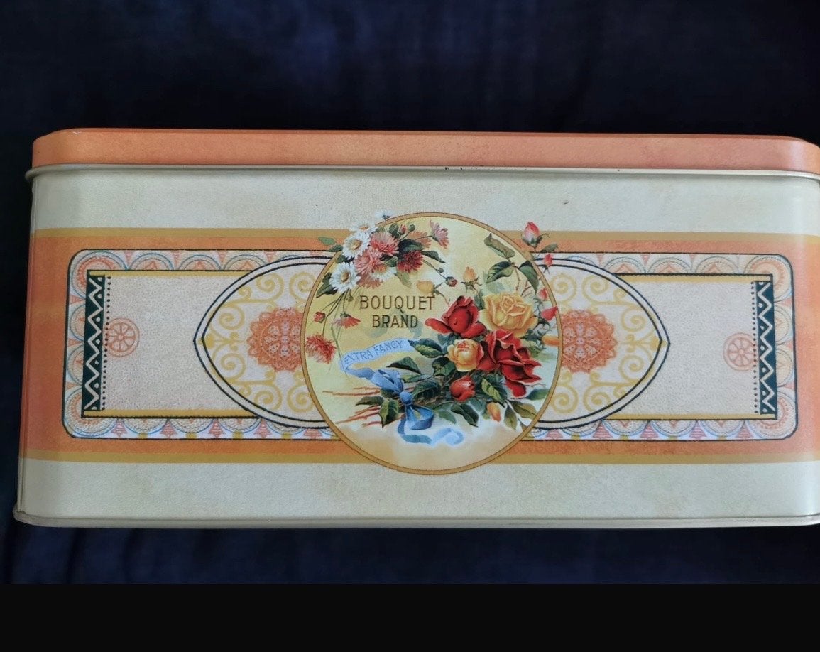 Nieuw Blik met Bloemenprint - 27x11.5x22cm, Verzamelen, Blikken, Nieuw, Koek(jes), Overige merken, Ophalen of Verzenden