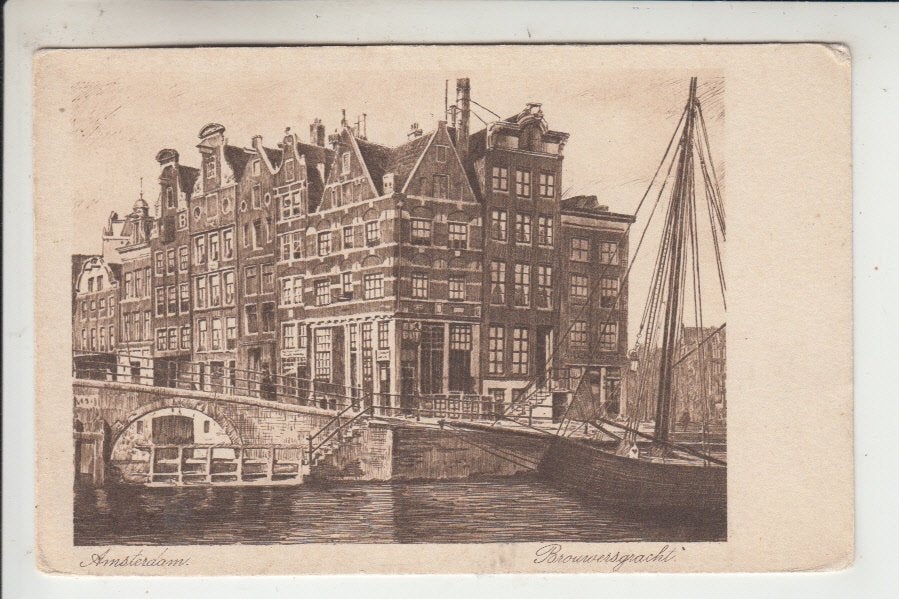 Amsterdam, Brouwersgracht 01, Ophalen of Verzenden, 1920 tot 1940, Ongelopen, Noord-Holland
