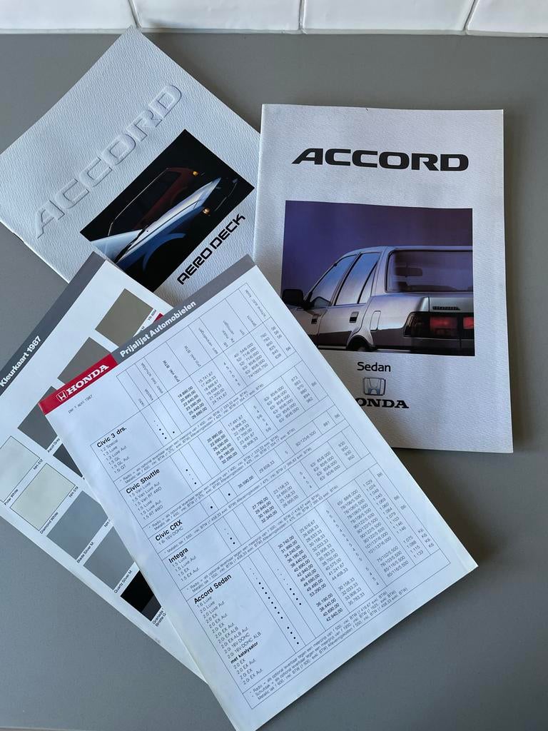 Honda Brochure 1987 - Accord, Ophalen of Verzenden, Nieuw, Honda