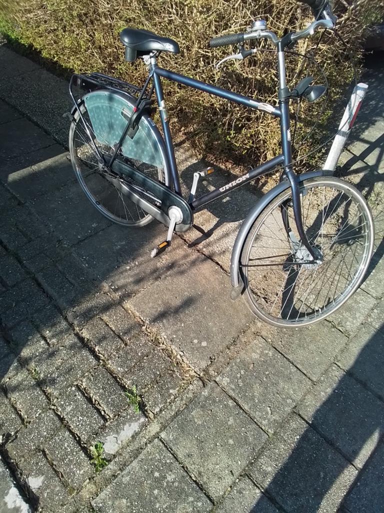 Union herenfiets, Fietsen en Brommers, Fietsen | Heren | Herenfietsen, Gebruikt, Versnellingen, 65 cm of meer, Trommelrem