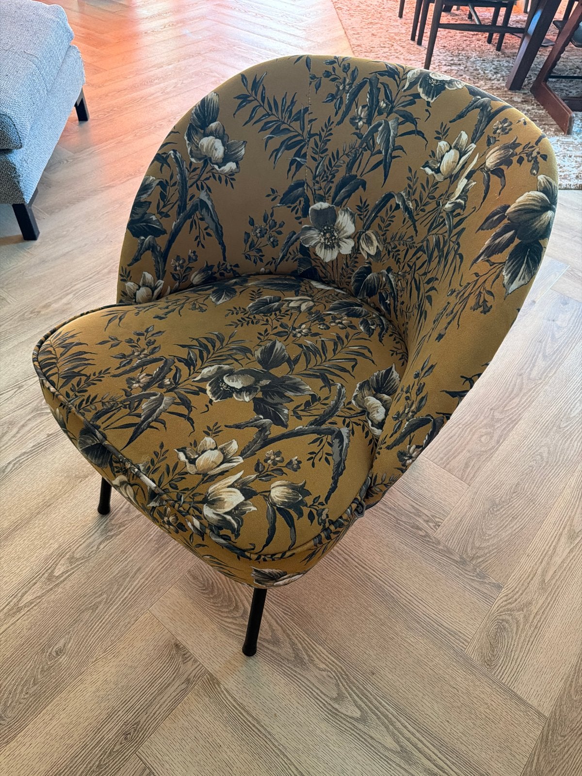 Kave home fauteuil met bloemenprint - Zo goed als nieuw, Ophalen, Overige kleuren, Zo goed als nieuw, Eén