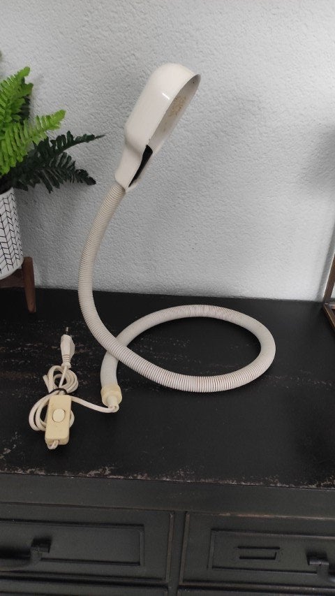 Vintage serpent lamp Elco Lite wit, Overige typen, Overige merken, Vintage, Met schakelaar