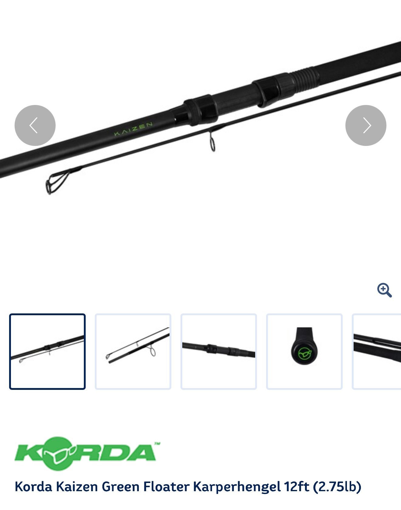 Gezocht korda kaizen green floater karperhengel, Ophalen of Verzenden, Zo goed als nieuw, Werphengel
