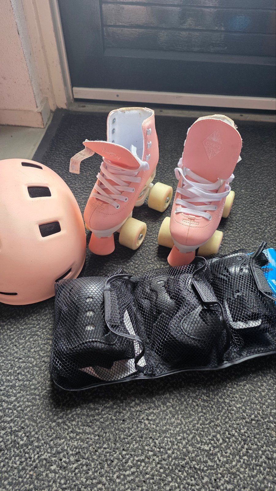 Roze Oxelo rolschaatsen maat 30 met bescherming, Kinderen en Baby's, Speelgoed | Buiten | Rolschaatsen, Ophalen of Verzenden, Nieuw