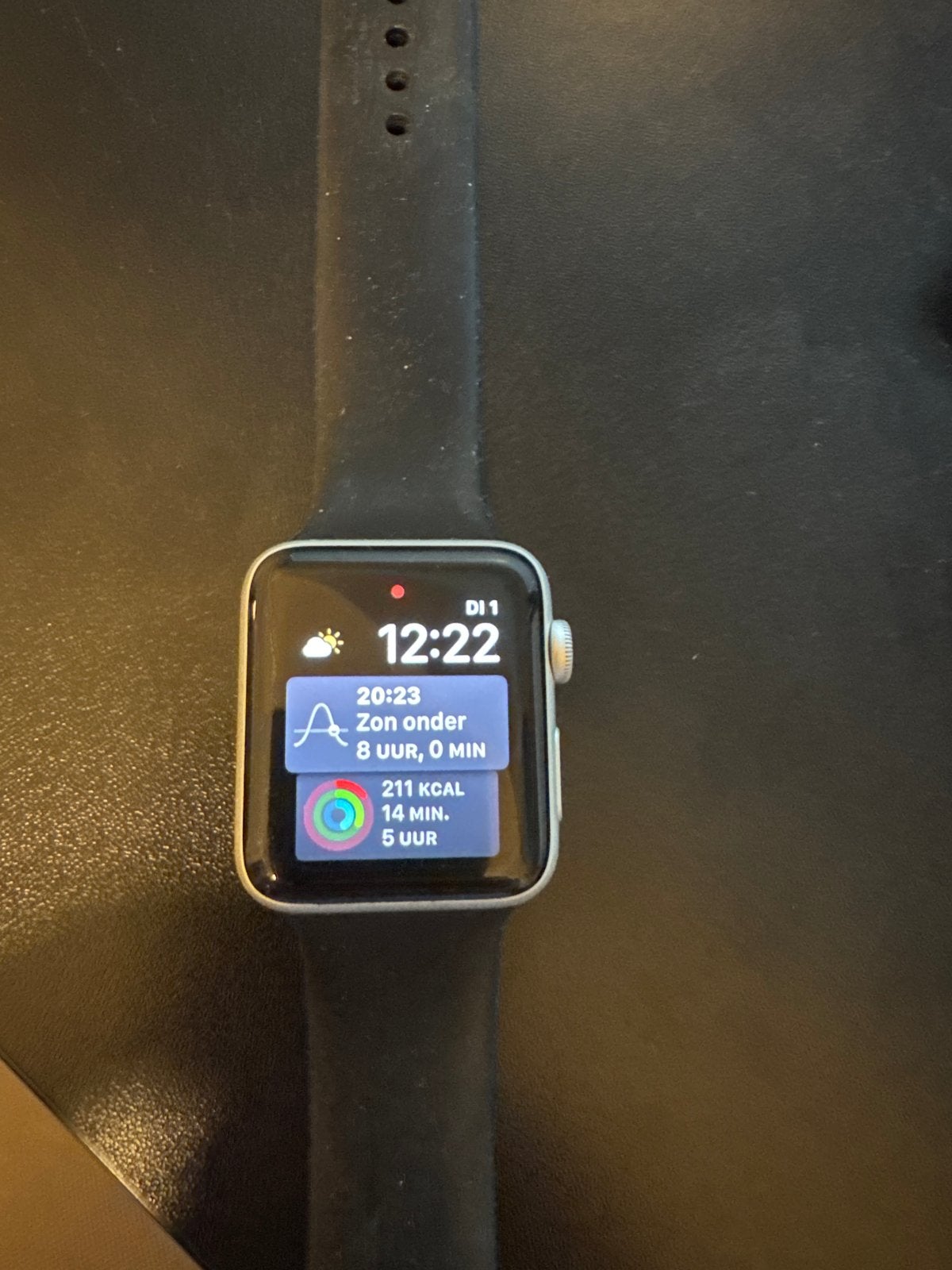 Apple Watch Series 3 42mm Aluminium Case, Gebruikt, Zwart, IOS, Ophalen of Verzenden
