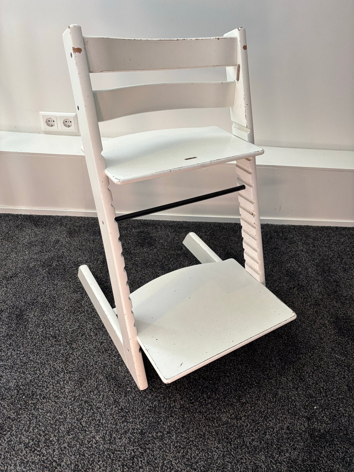 Stokke Tripp Trapp meegroeistoel wit, gebruikt, Ophalen, Gebruikt, Meegroeistoel, Aanschuifbaar